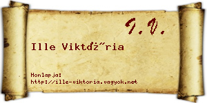 Ille Viktória névjegykártya